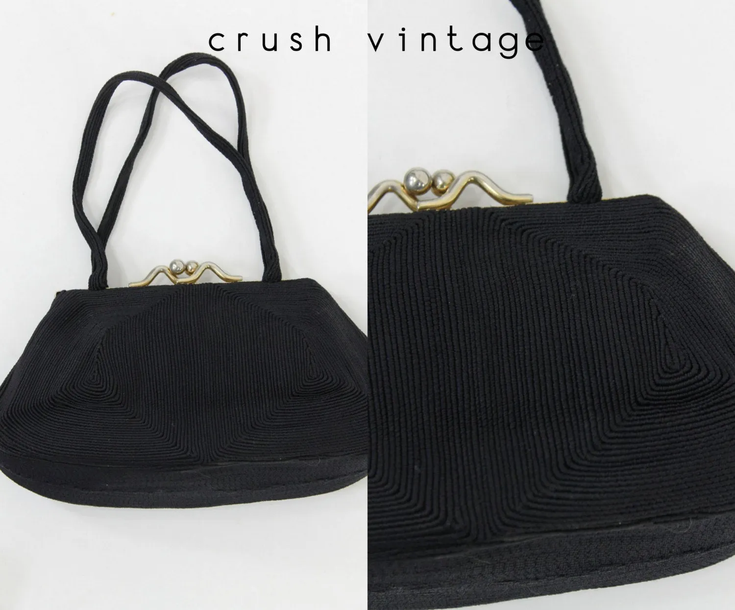 1940s frame purse corded handbag | new fall