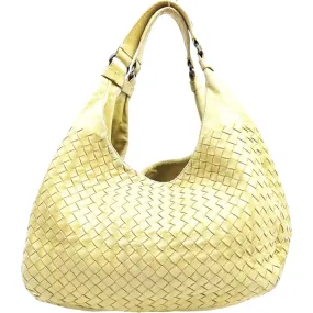203415Y (S6) Bottega Veneta Shoulder Bag Yellow Leather