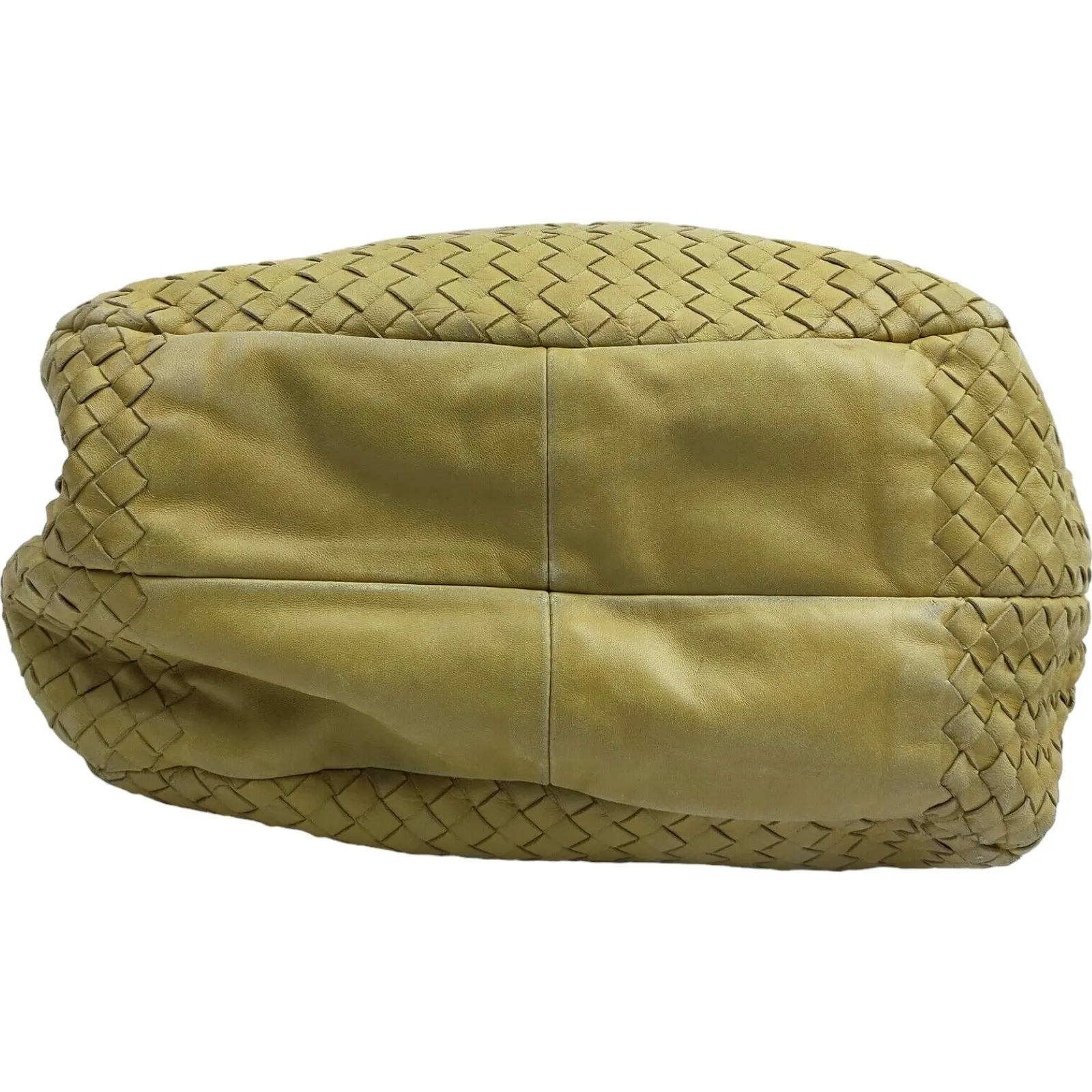 203415Y (S6) Bottega Veneta Shoulder Bag Yellow Leather