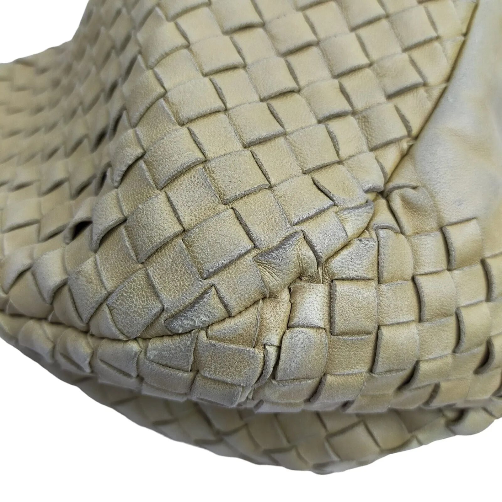 203415Y (S6) Bottega Veneta Shoulder Bag Yellow Leather
