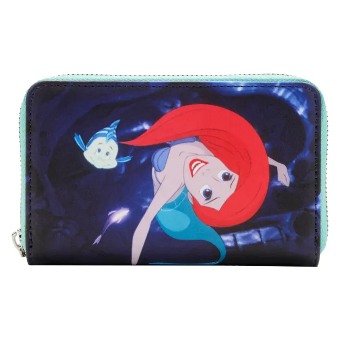 4" Disney : The Little Mermaid - Scenes Faux Leather Zip Around Wallet Loungefly