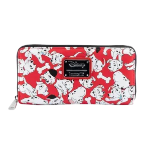 6" Disney 70th Anniversary Collection : 101 Dalmatians - Puppies Faux Leather Zip Around Wallet Loungefly
