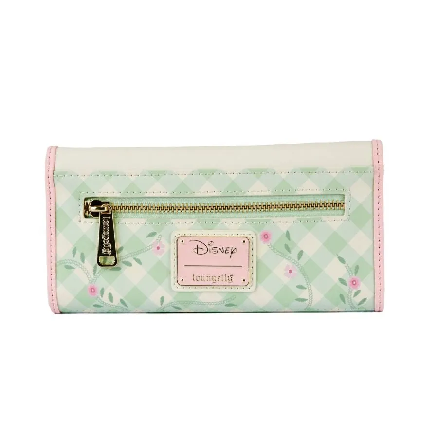 6" Disney : Bambi - Springtime Gingham Faux Leather Tri-Fold Purse Wallet Loungefly