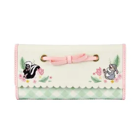 6" Disney : Bambi - Springtime Gingham Faux Leather Tri-Fold Purse Wallet Loungefly