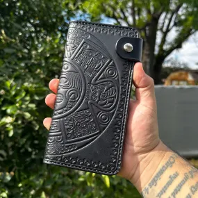 Aztec Calendar Long Biker/Trucker Wallet