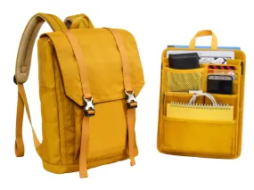 Backpack with Insert Organizer Set, for Travel, Business, College, Casual, Slim and Smart Looking, Women & Men