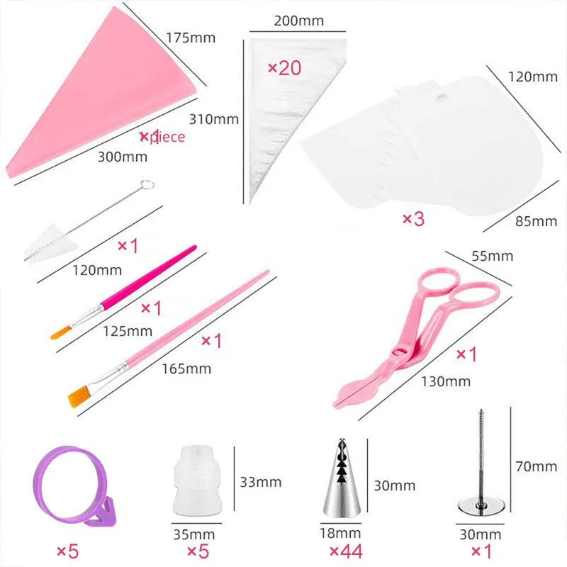 Baking tool for cream decoration - ultimate decoration set