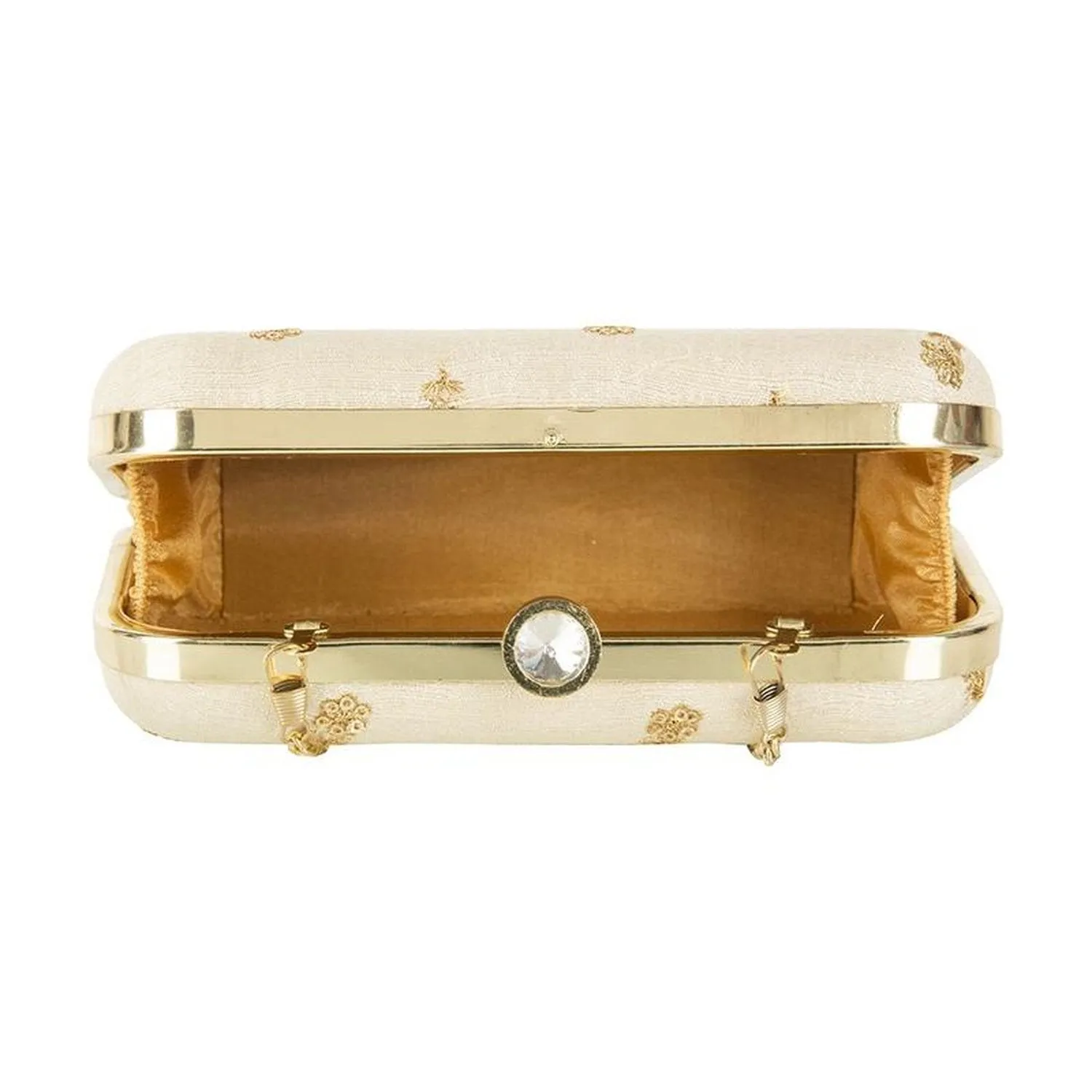 Beige Party wear Bridal Fancy Designer clutch Purse