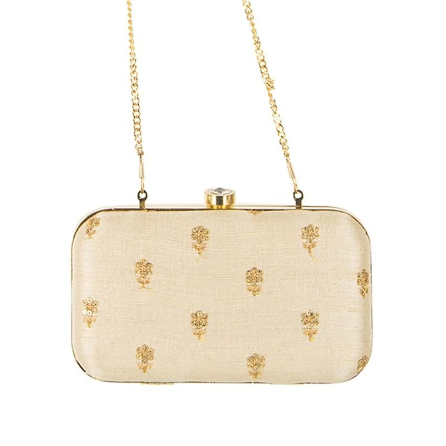 Beige Party wear Bridal Fancy Designer clutch Purse