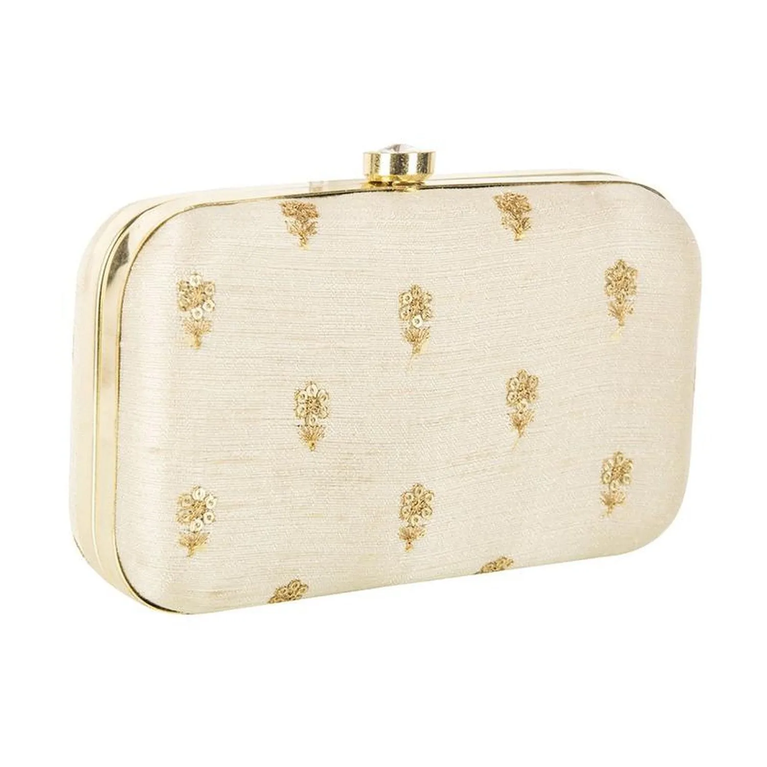 Beige Party wear Bridal Fancy Designer clutch Purse