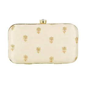 Beige Party wear Bridal Fancy Designer clutch Purse