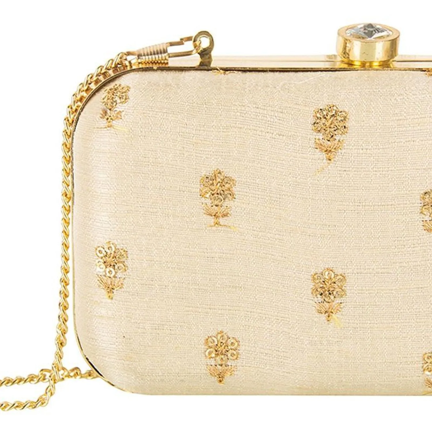 Beige Party wear Bridal Fancy Designer clutch Purse
