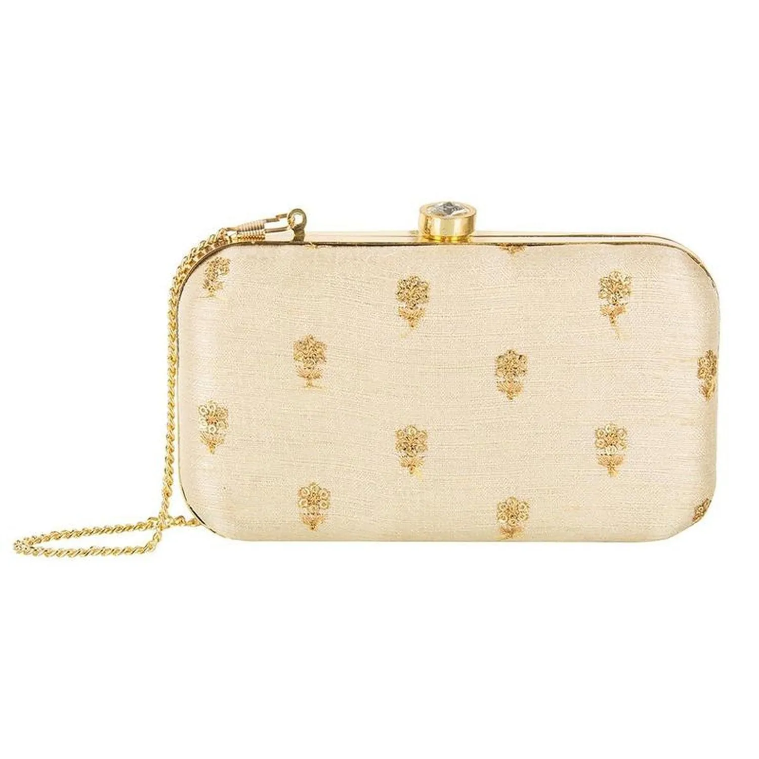 Beige Party wear Bridal Fancy Designer clutch Purse