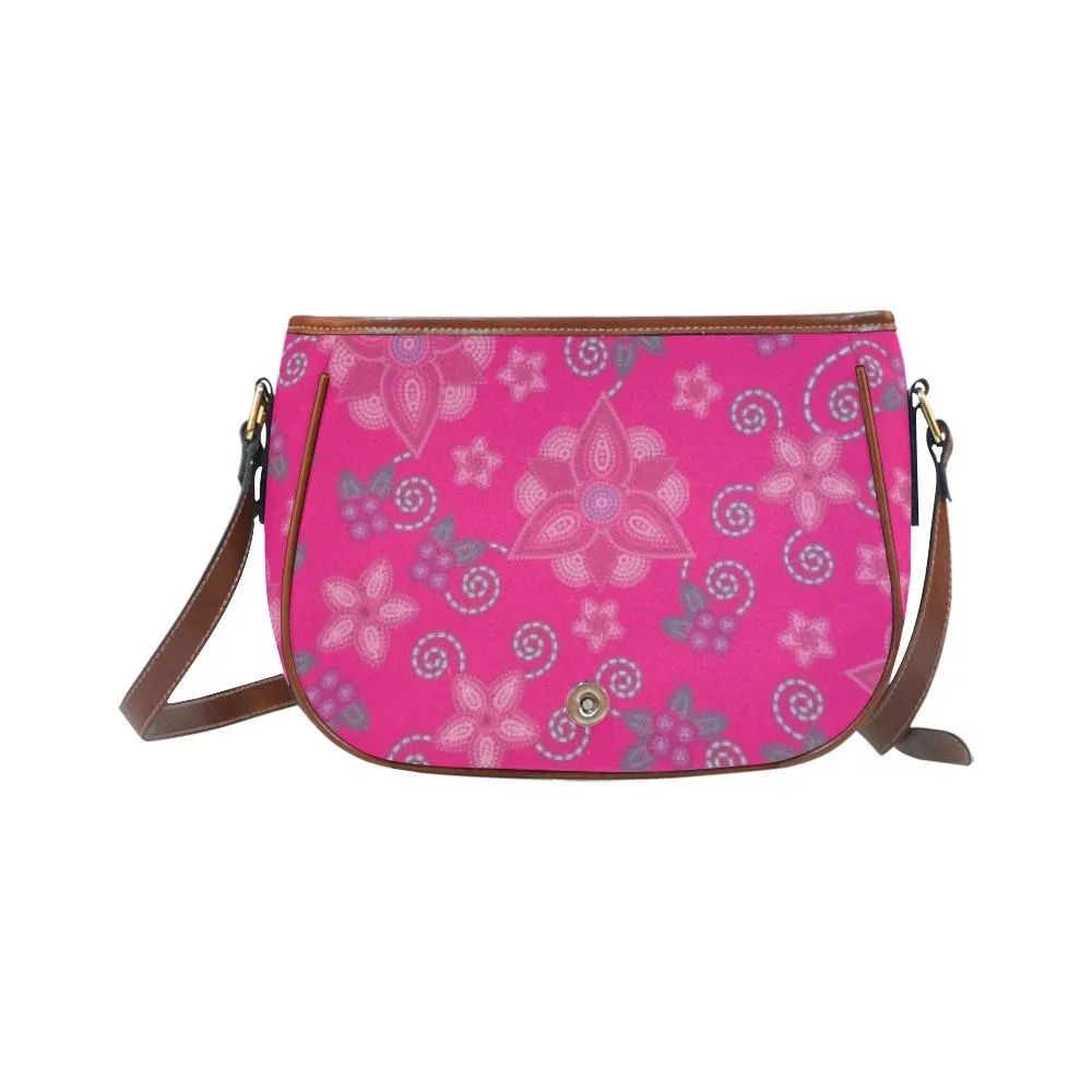 Berry Picking Pink Saddle Bag/Small