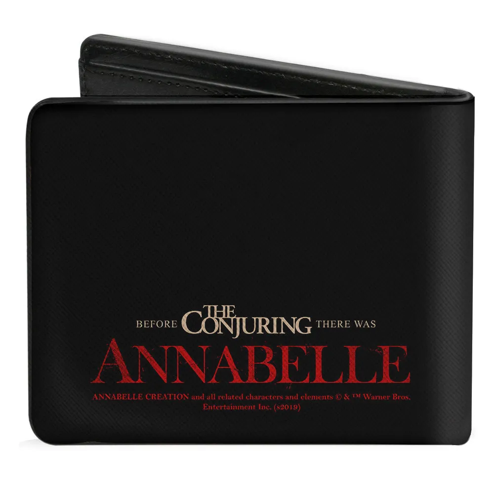 Bi-Fold Wallet - Annabelle Half Face   ANNABELLE Logo Black Tan Red