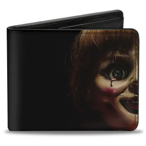 Bi-Fold Wallet - Annabelle Half Face   ANNABELLE Logo Black Tan Red