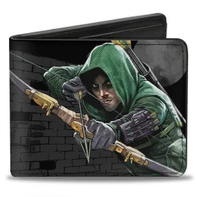 Bi-Fold Wallet - Arrow Aiming Pose   VIGILANTE Bricks Black Grays