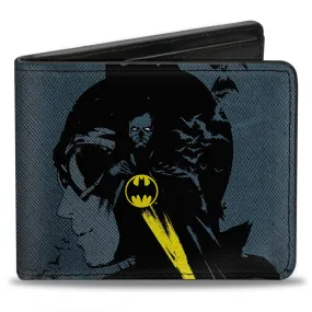 Bi-Fold Wallet - Catwoman Batman Gray Black Yellow   Harley Quinn Joker Red Black White