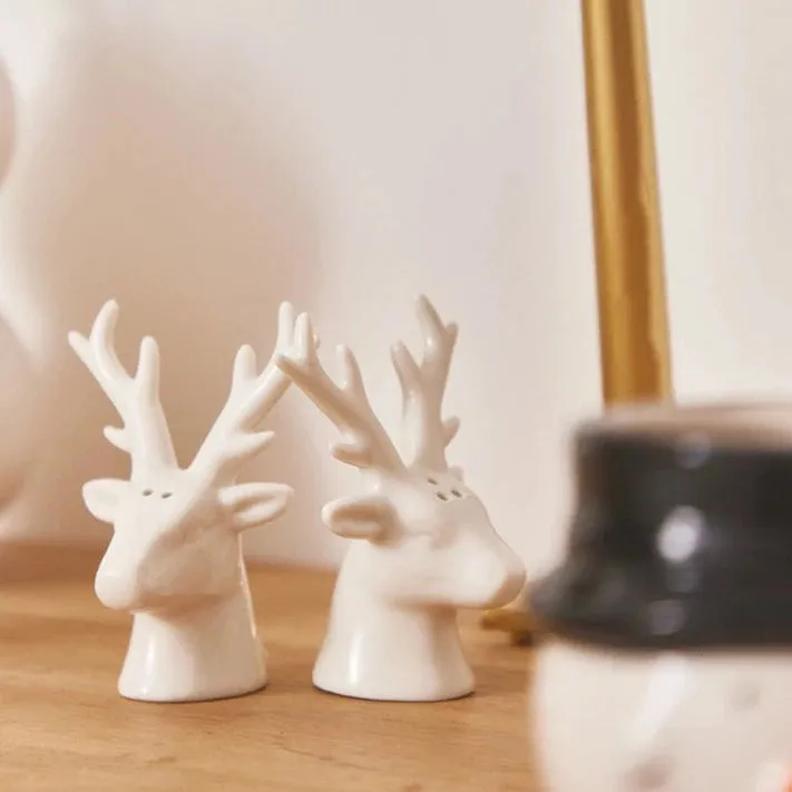 Ceramic Reindeer Salt & Pepper Shakers