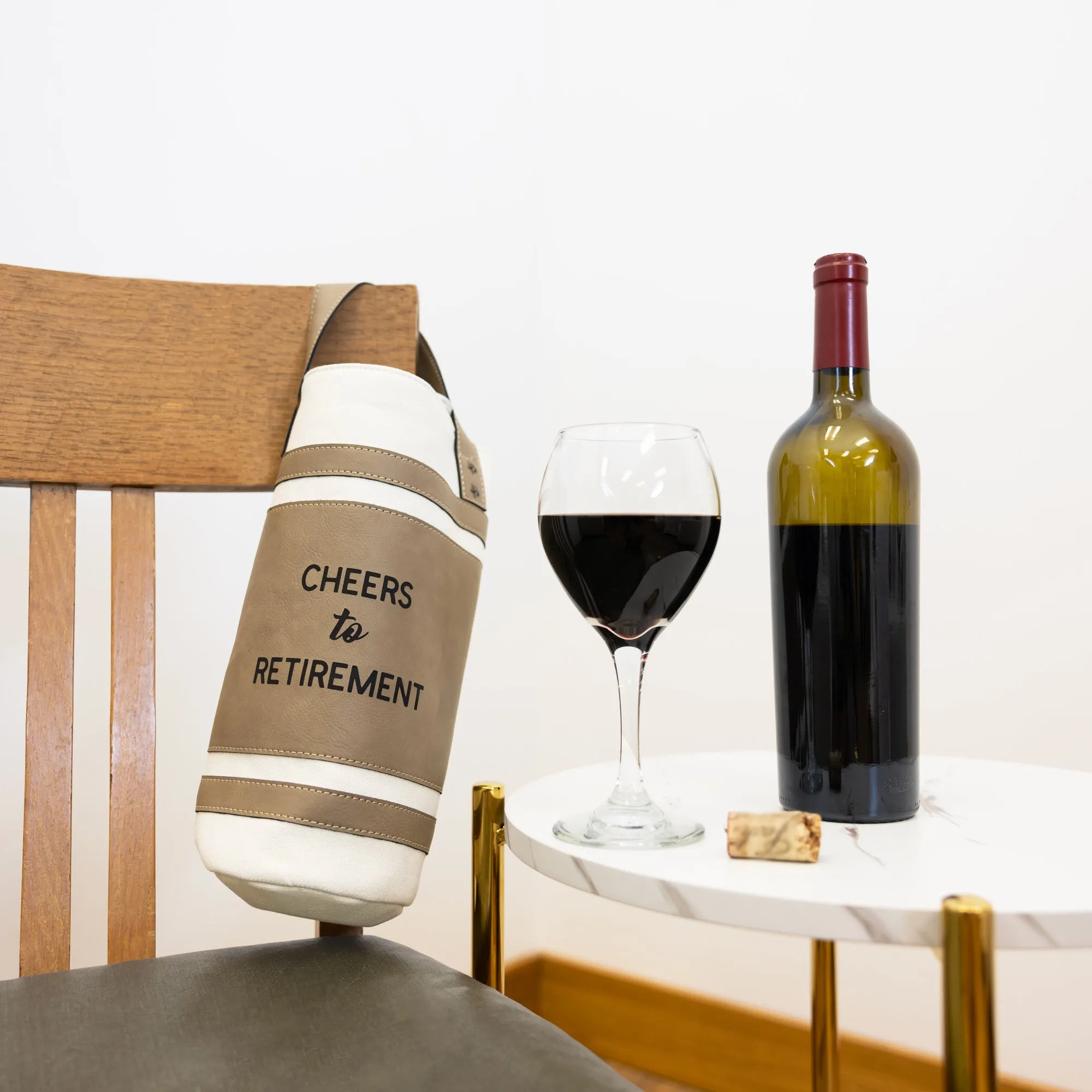 Cheers Canvas Bottle Gift Bag