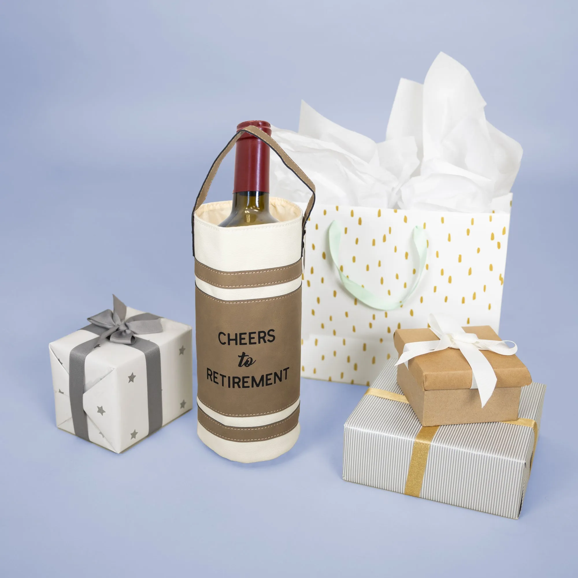 Cheers Canvas Bottle Gift Bag