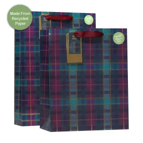 Christmas Purple Tartan Gift Bag