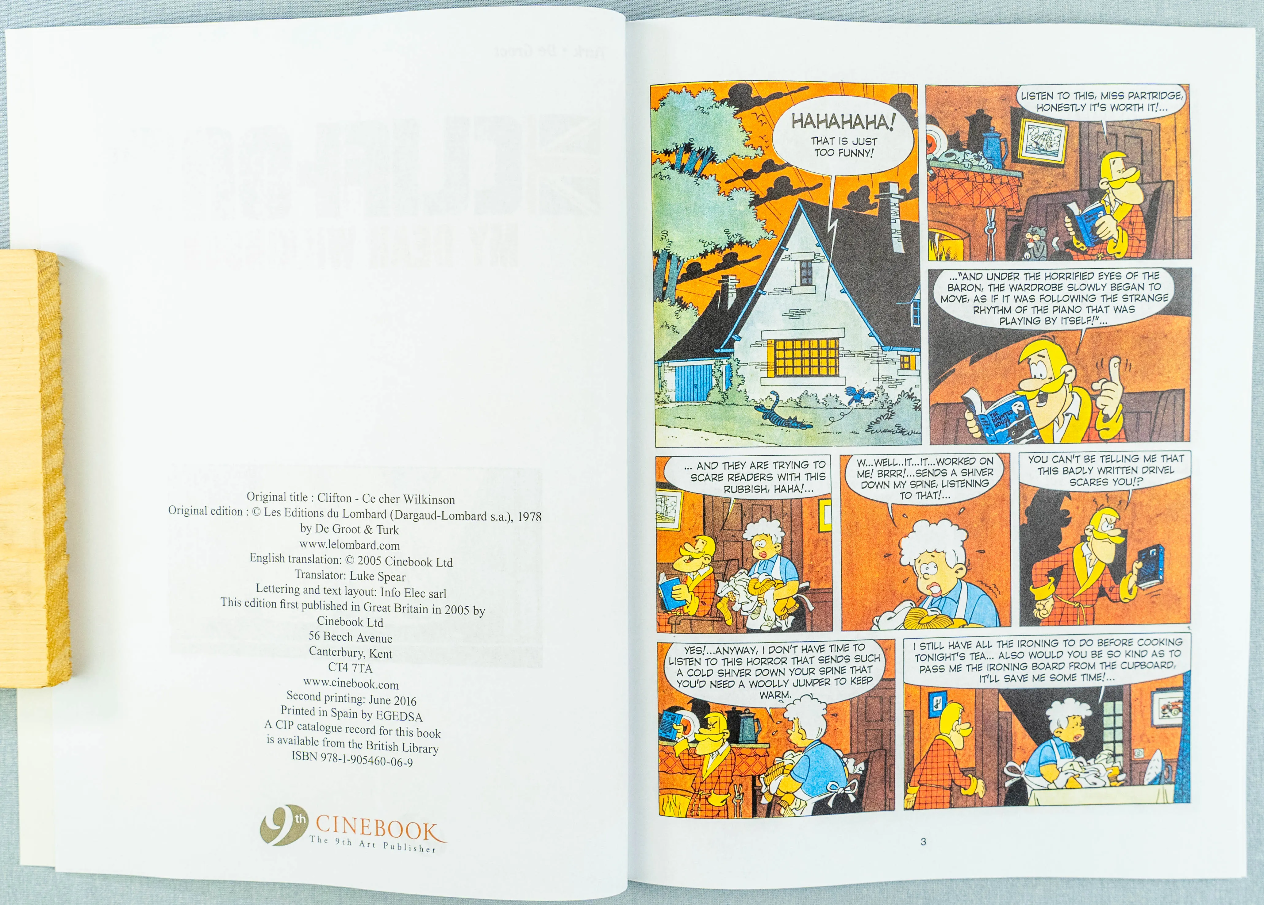 Clifton Volume 1 - My Dear Wilkinson Cinebook Paperback Comic Book Turk / De Groot