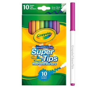 Crayola 10ct Washable Super Tips Markers