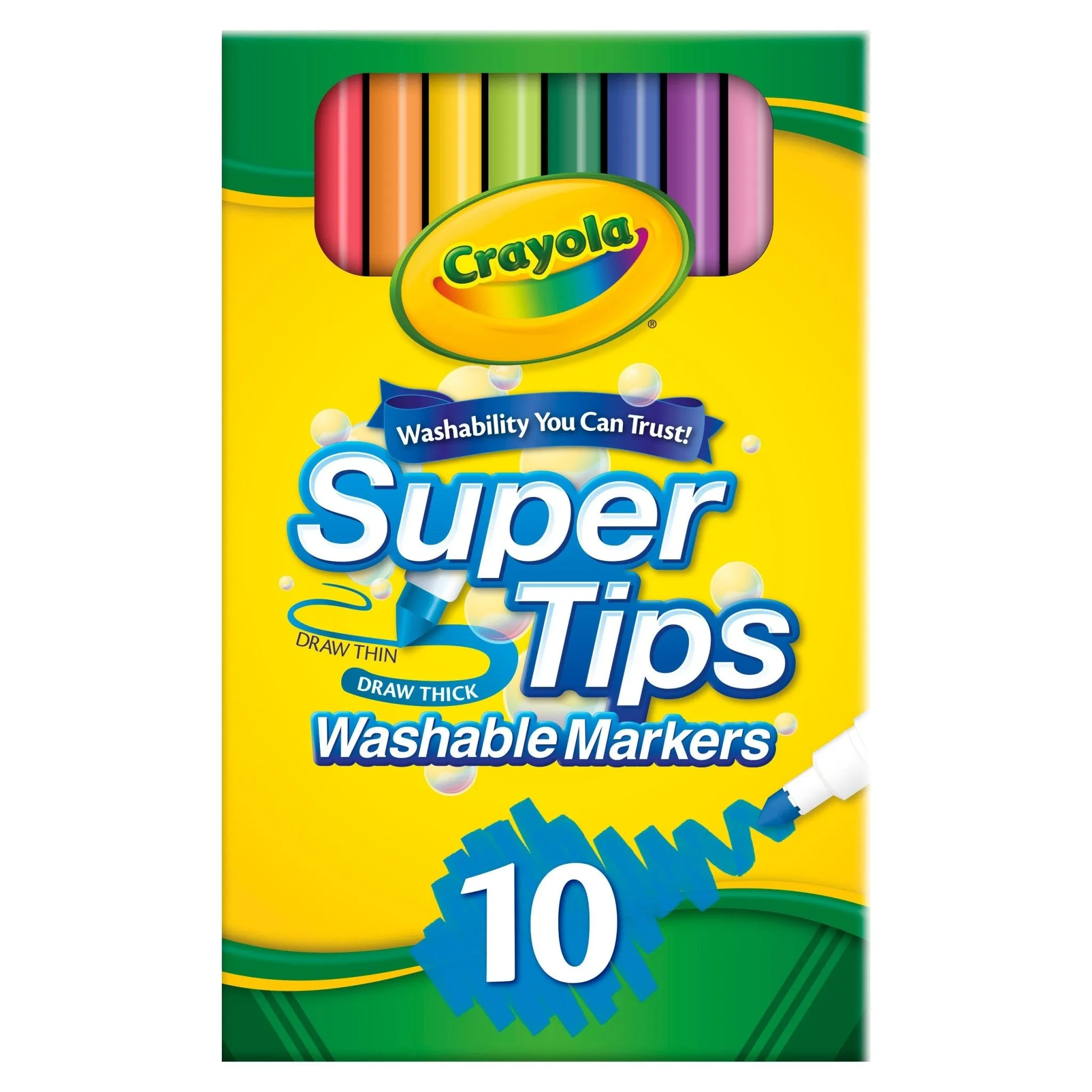 Crayola 10ct Washable Super Tips Markers