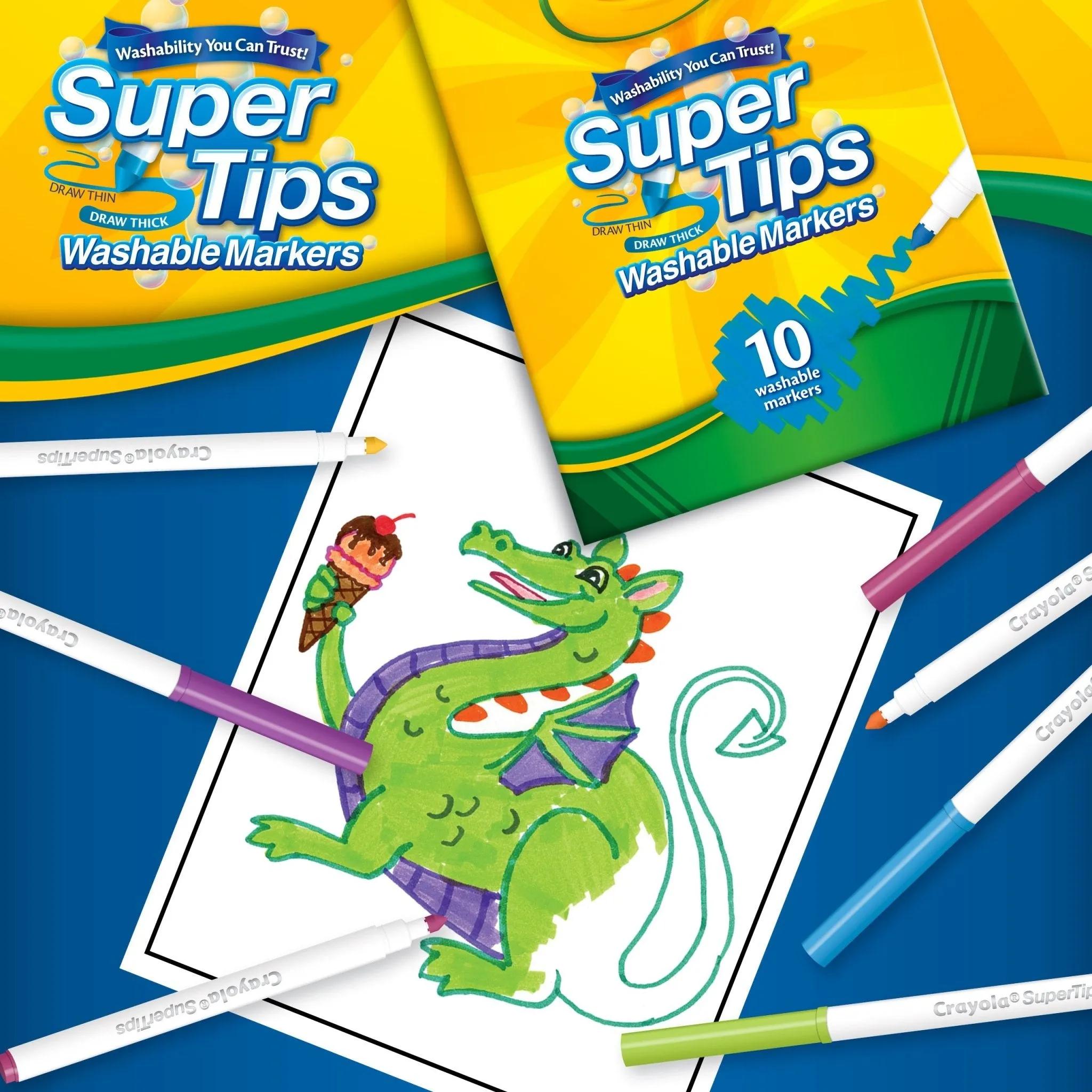 Crayola 10ct Washable Super Tips Markers