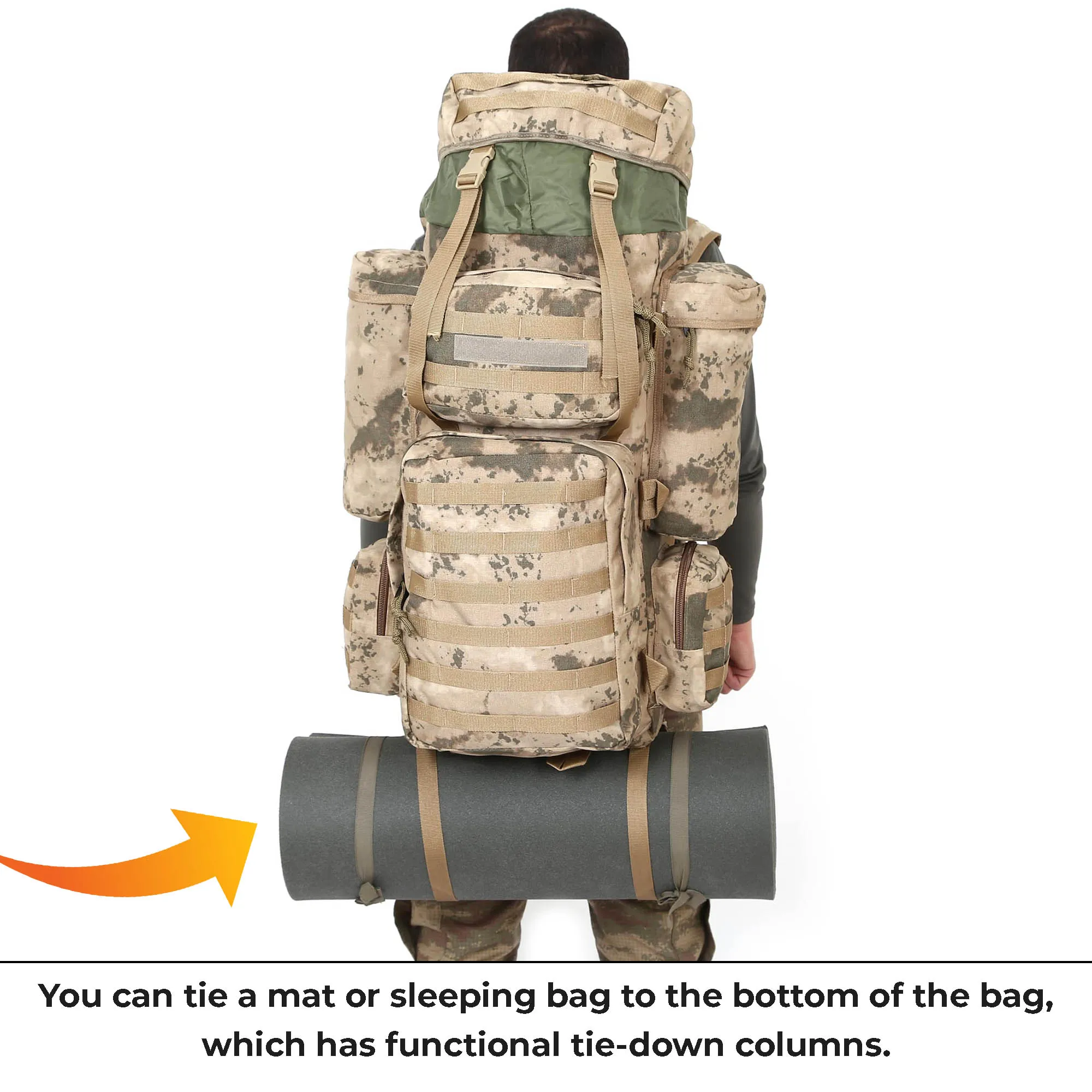 CRW Camouflage Large Military Operation Backpack - 110 Liter Bag