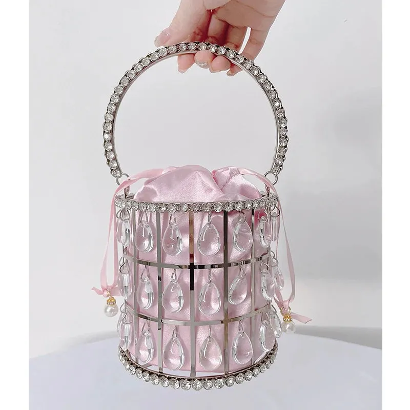 Crystal Clutch Chain Bag