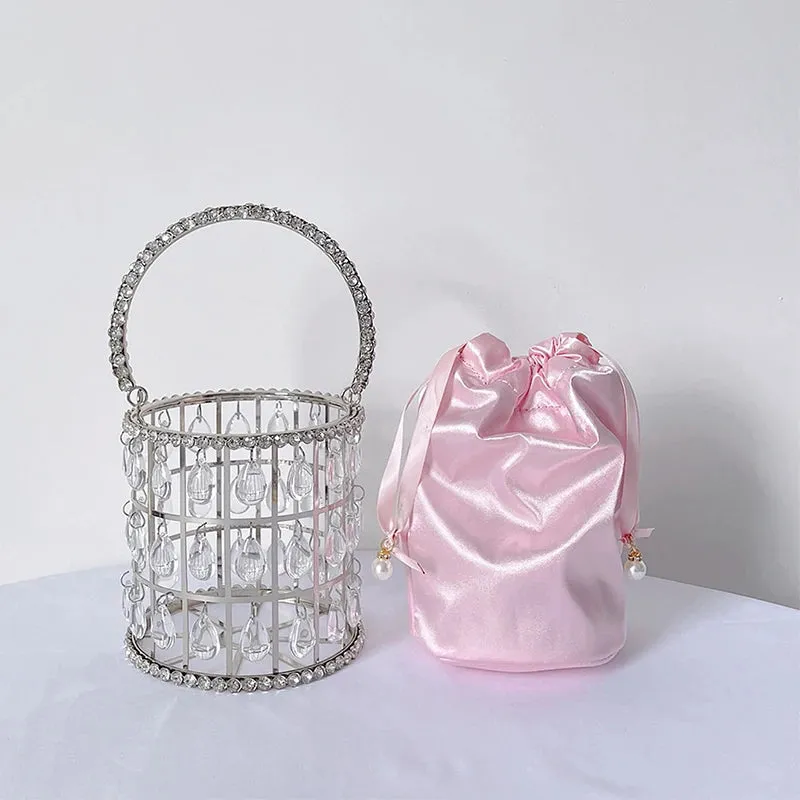 Crystal Clutch Chain Bag