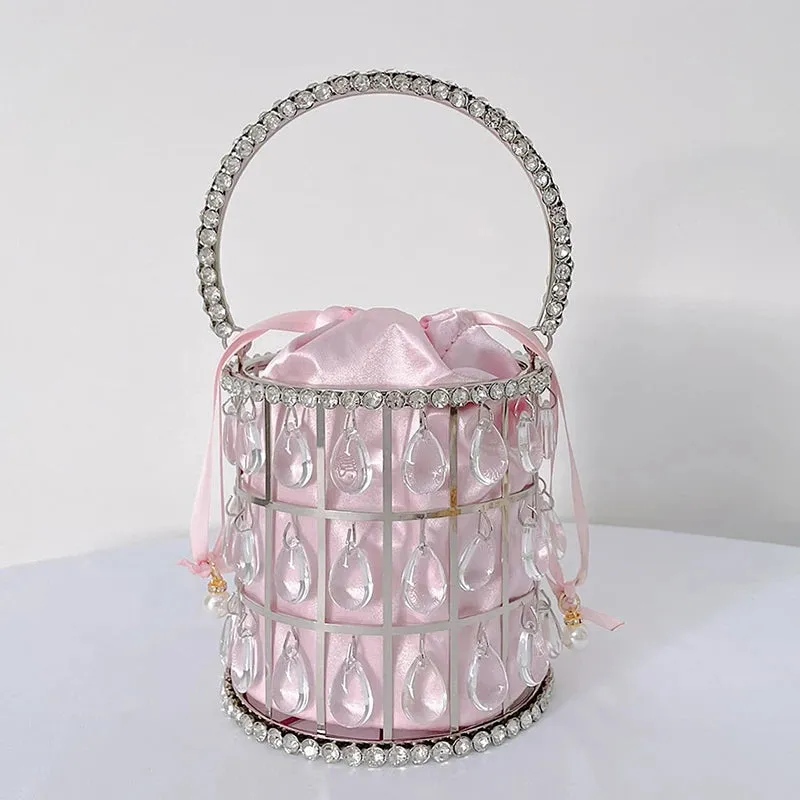 Crystal Clutch Chain Bag