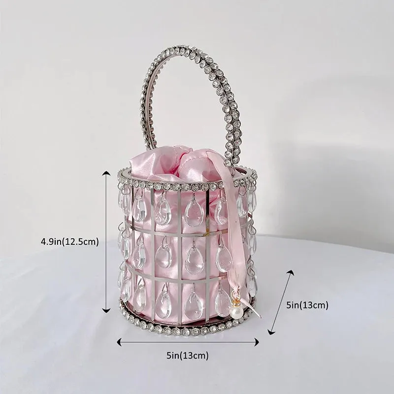 Crystal Clutch Chain Bag