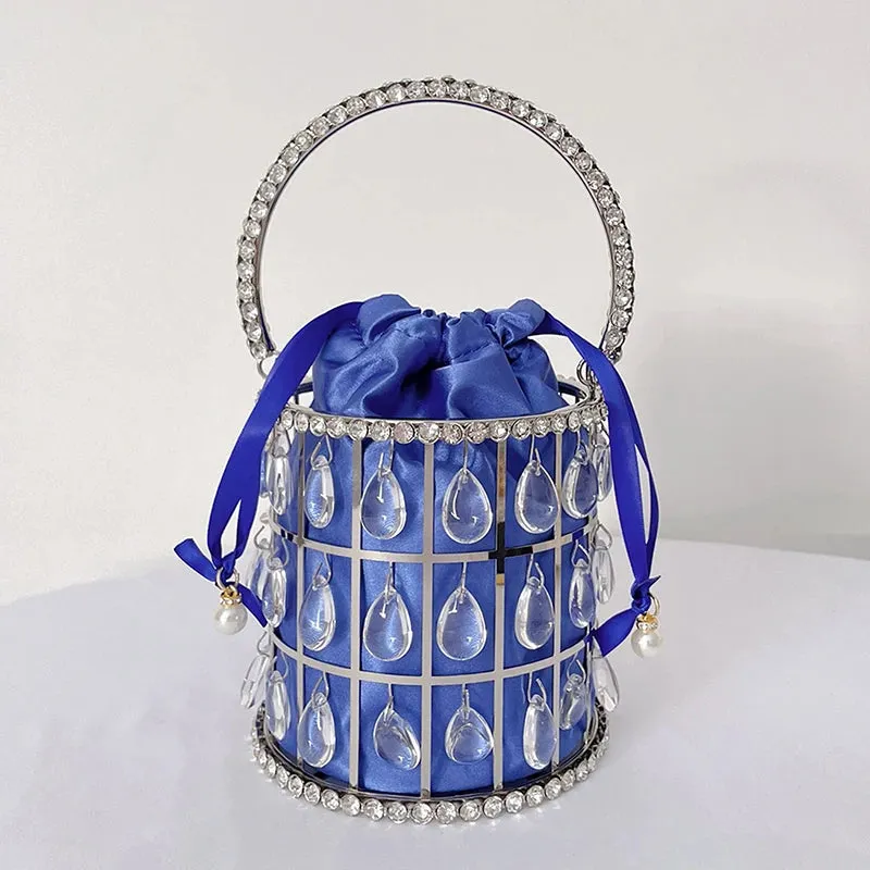 Crystal Clutch Chain Bag