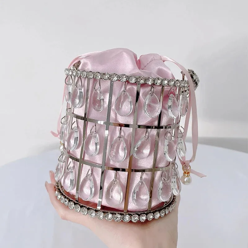 Crystal Clutch Chain Bag