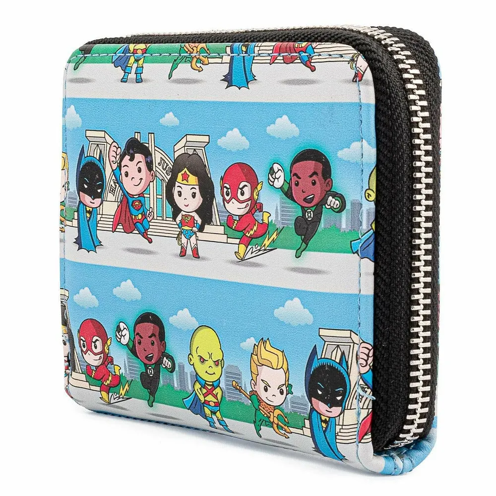 DC SUPERHEROES CHIBI ZIPAROUND WALLET