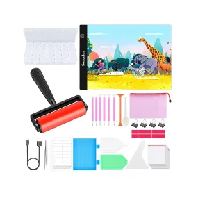 Diamond Painting Accessories and Tools Kits, with A4 LED Light Pad | for Diamond Painting Soucolor Light Board Box
