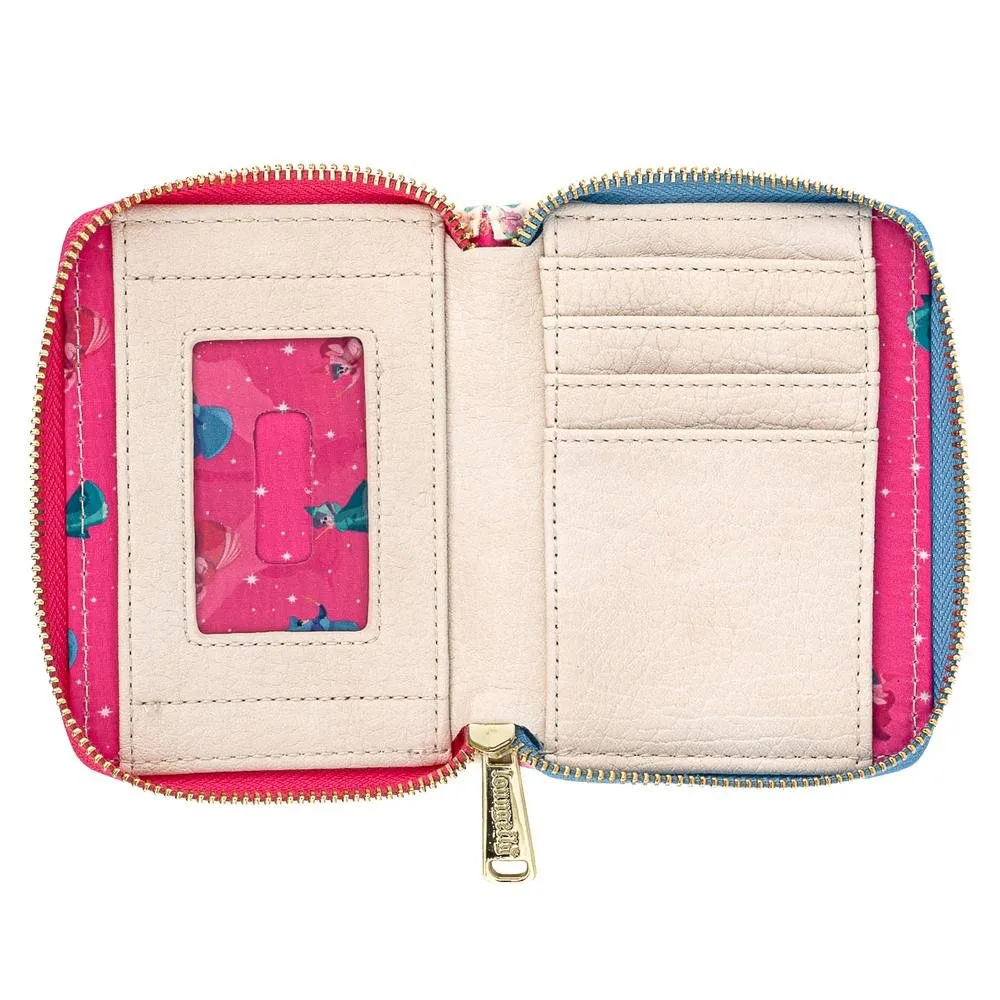 Disney Sleeping Beauty Floral Fairy Godmother Allover Print Zip-Around Wallet