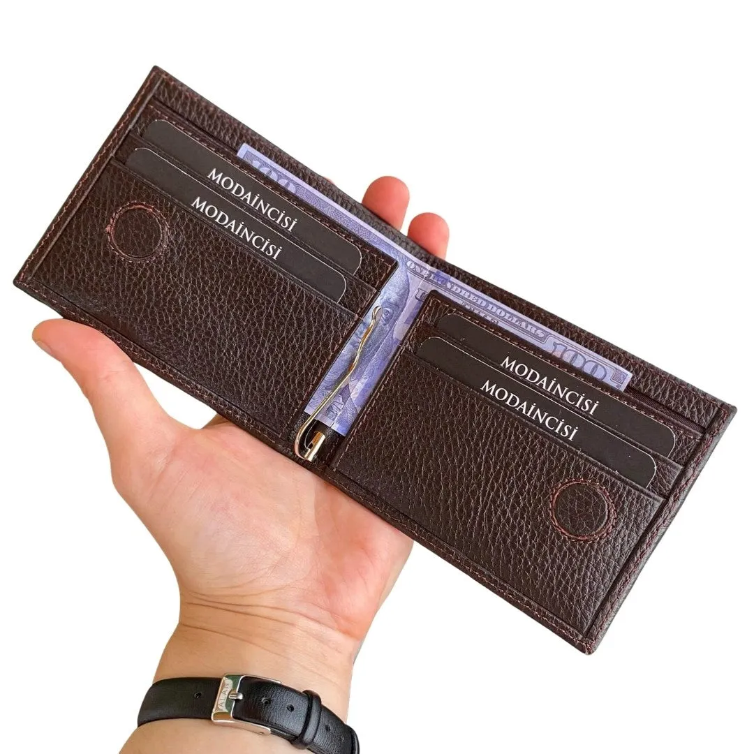 Edusa - Genuine Leather Premium Money Clip Luxury Wallet