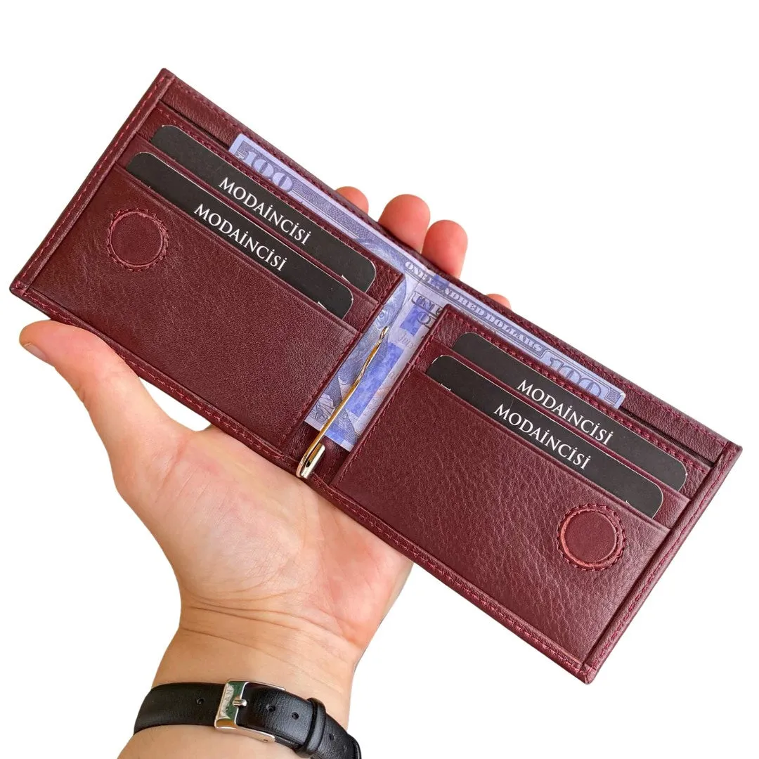 Edusa - Genuine Leather Premium Money Clip Luxury Wallet