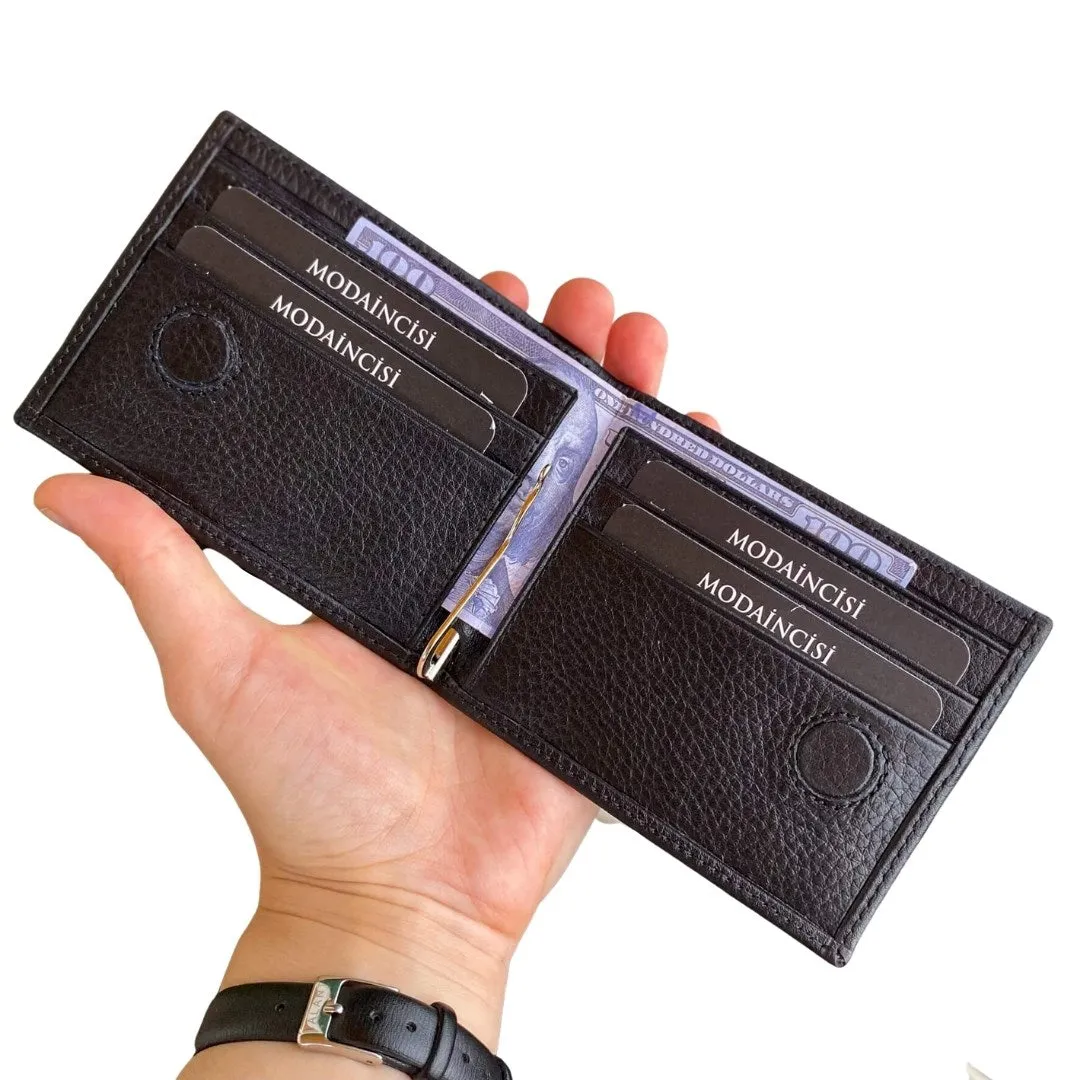 Edusa - Genuine Leather Premium Money Clip Luxury Wallet