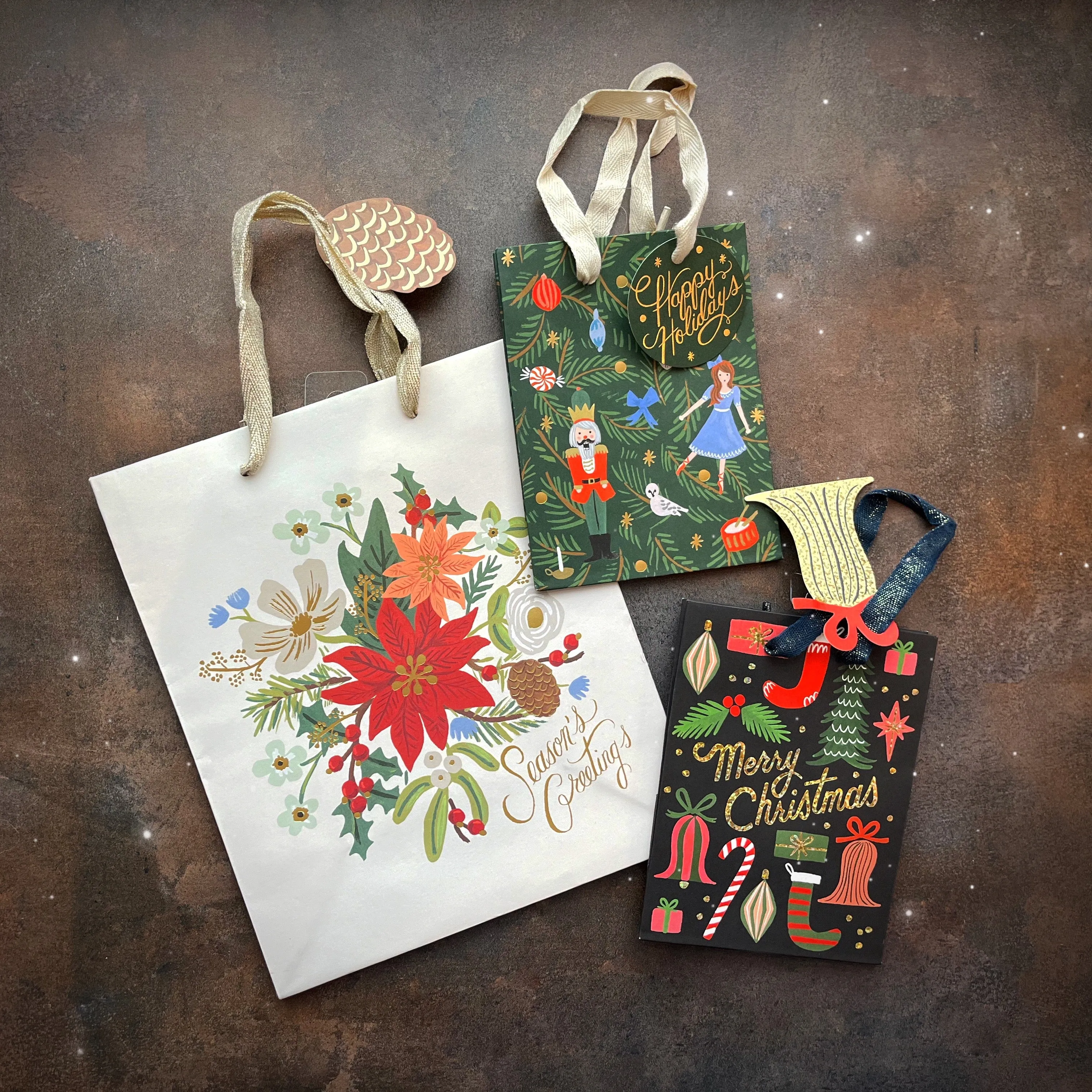 Evergreen Nutcracker Gift Bags by Rifle Paper Co.