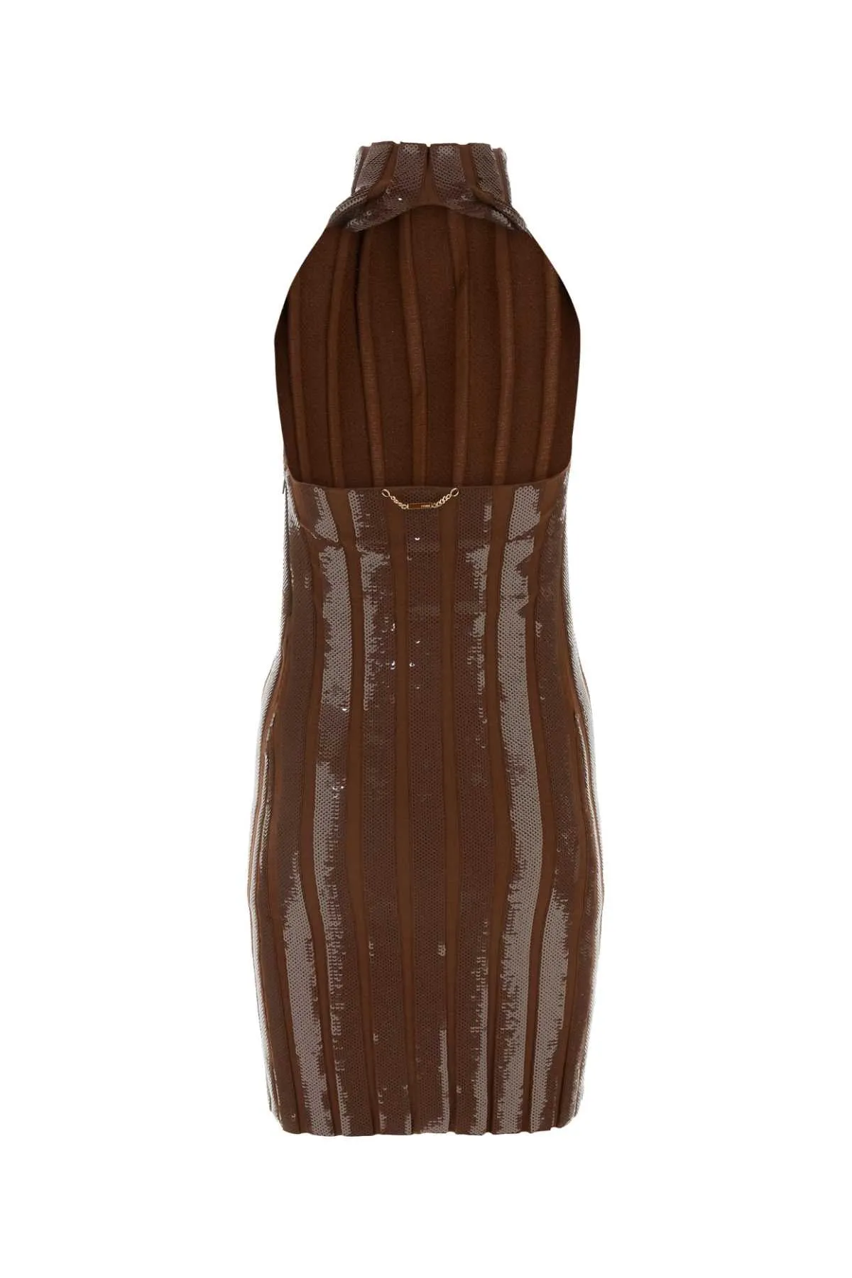 FENDI Chic Wool and Sequins Mini Dress