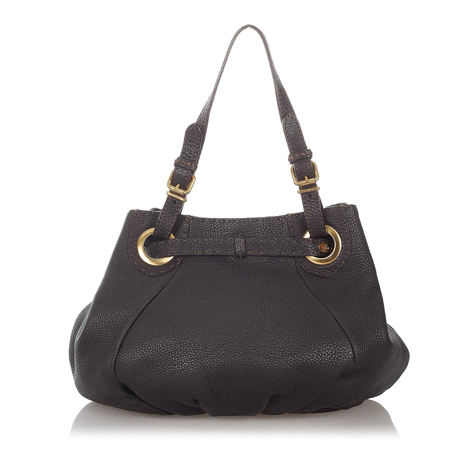 Fendi Selleria Pomodorino Leather Tote Bag (SHG-27133)