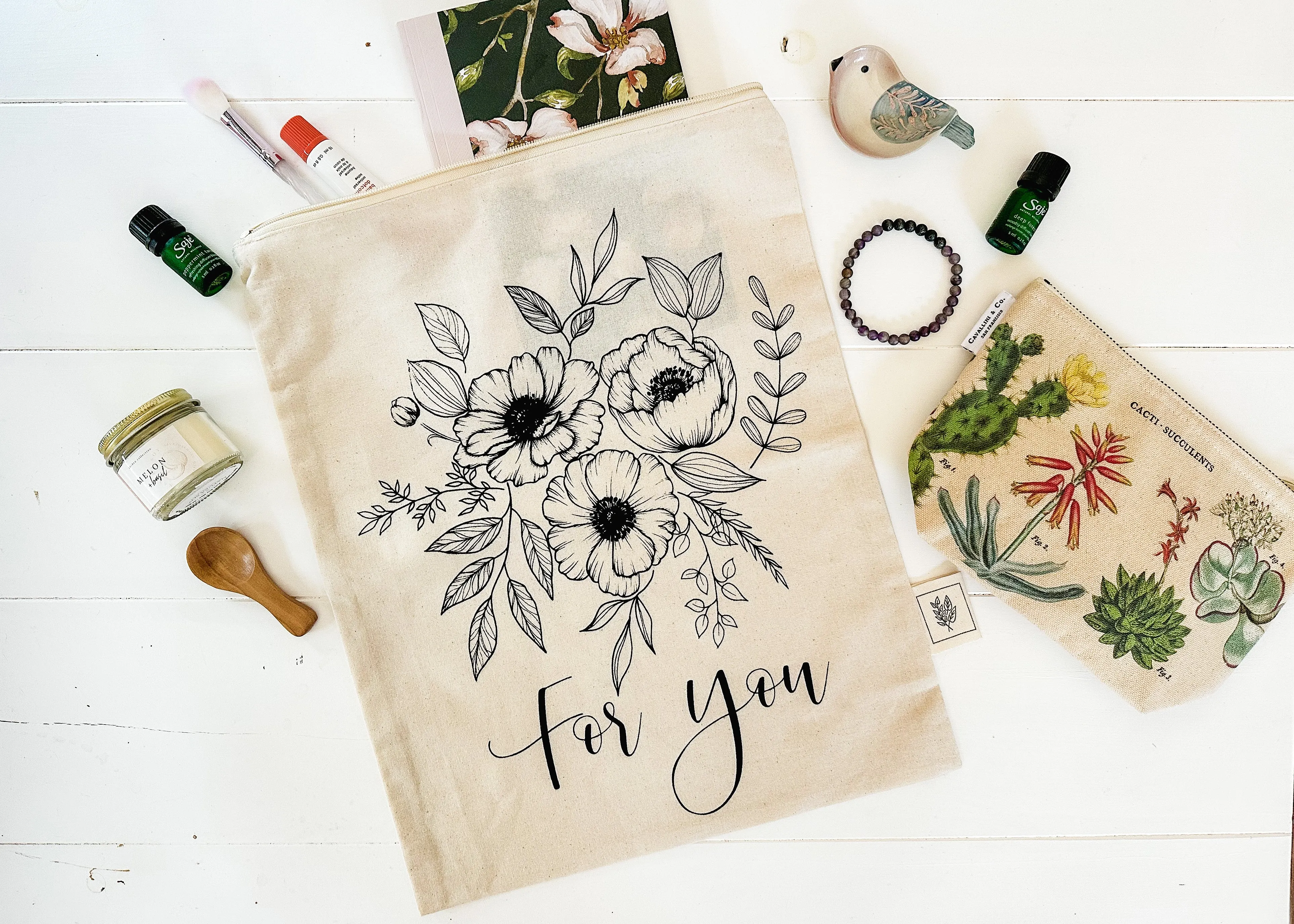 FOR YOU Large Zipper Bag