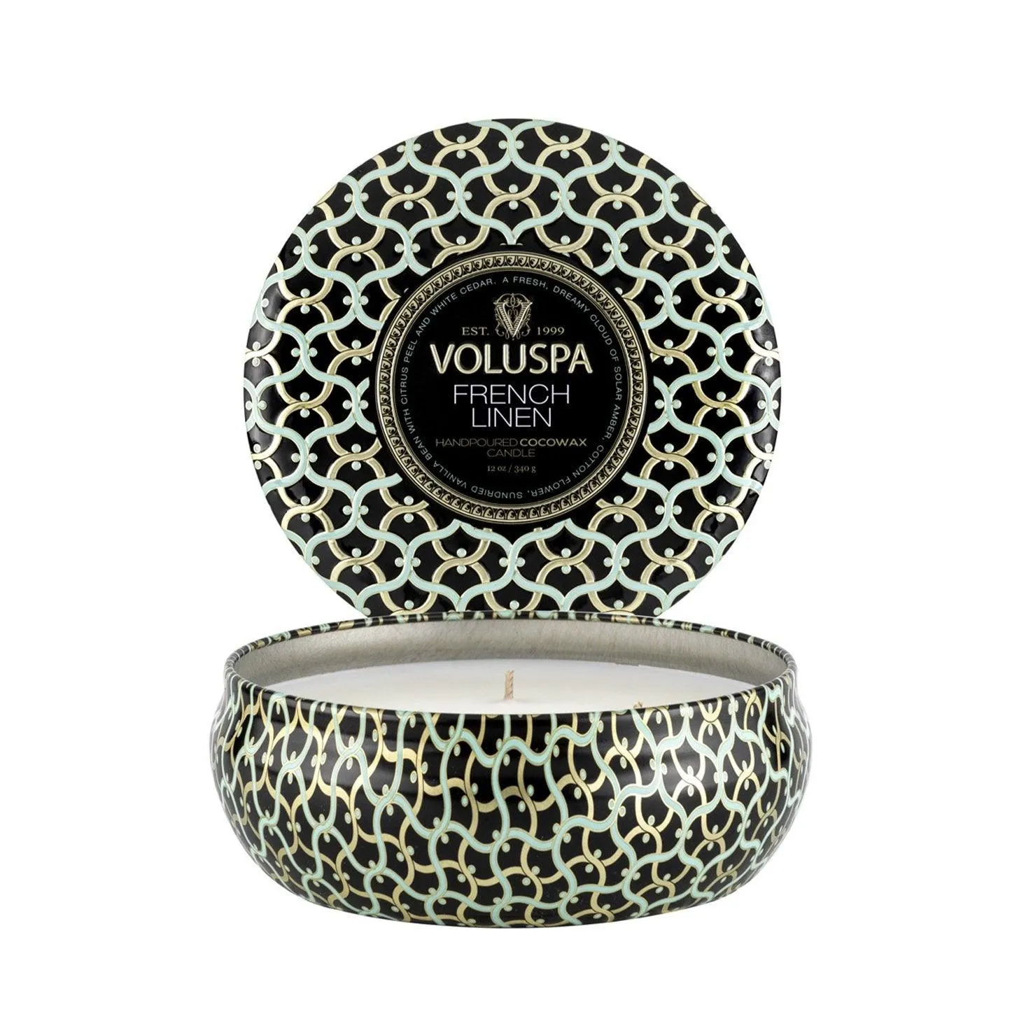 French Linen 3 Wick Tin Candle