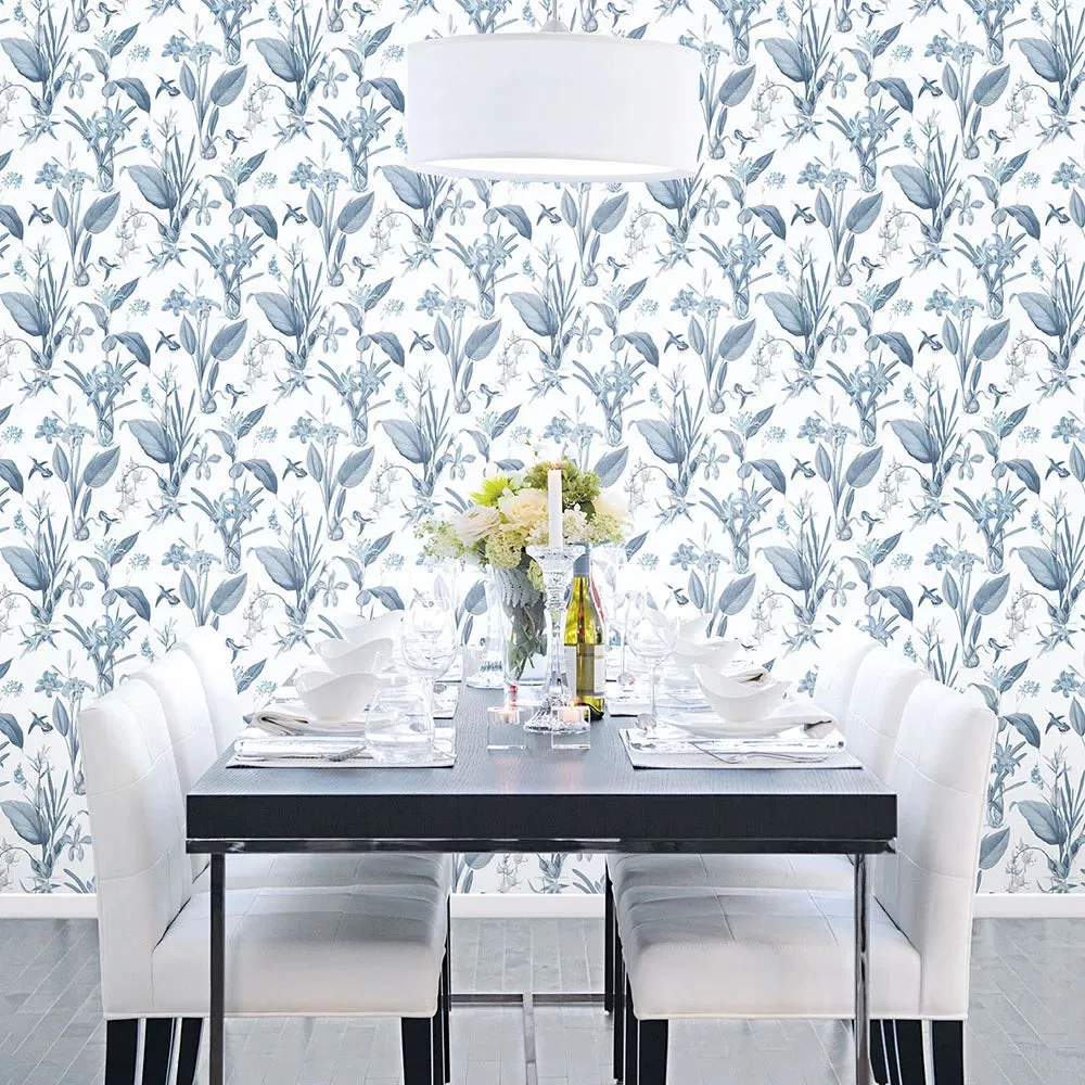 Galerie Cottage Botanical Wallpaper Blue G78504