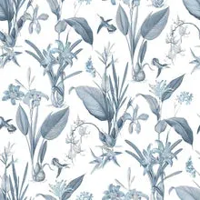 Galerie Cottage Botanical Wallpaper Blue G78504